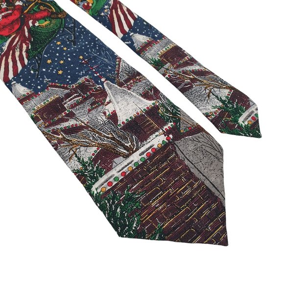Tango Mens Necktie Tie Americana Series Vintage Night Before Christmas Holiday - Picture 2 of 6
